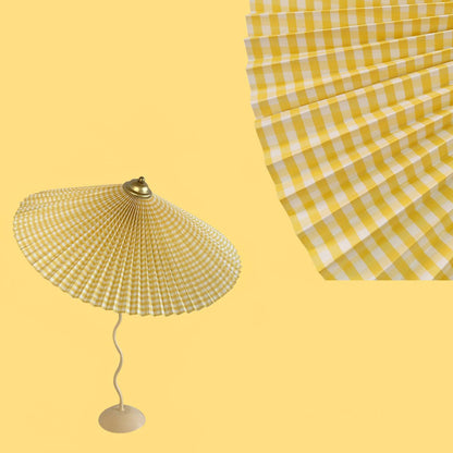 Pleated Hat Table Lamp Dia 17″ x H 29.5″ / Dia 43cm x H 75cm / Yellow / US Plug Table lamp