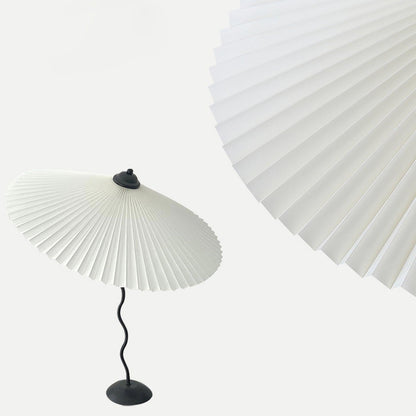 Pleated Hat Table Lamp Dia 17″ x H 29.5″ / Dia 43cm x H 75cm / White / US Plug Table lamp