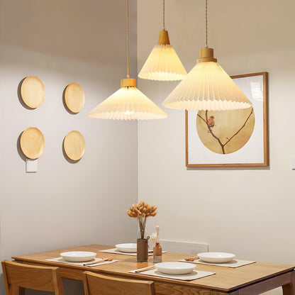 Pleated Wooden Pendant Light Pendant light