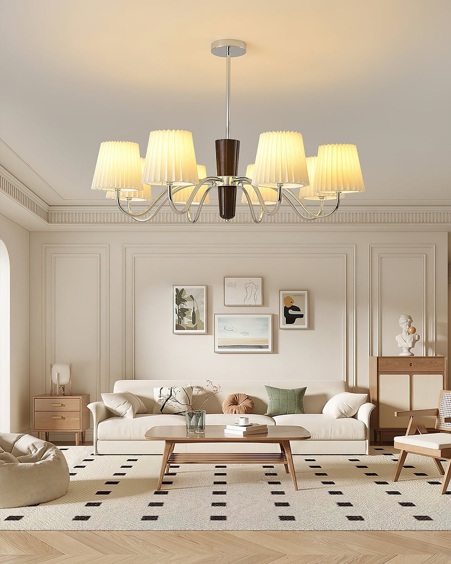 Plisse Chandelier Chandelier