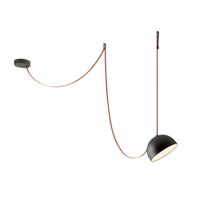 Belts Combination Canvas Pendant Light 1 head Dia 47.2″ x H 31.5″ / Dia 120cm x H 80cm / Black / Red Canvas Warm White