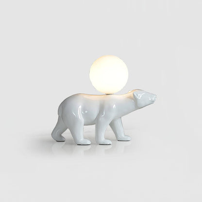 Polar Bear Table Lamp Model B: Dia 16.5″ x H 12.9″ / Dia 42cm x H 33cm / White / US plug Table lamp