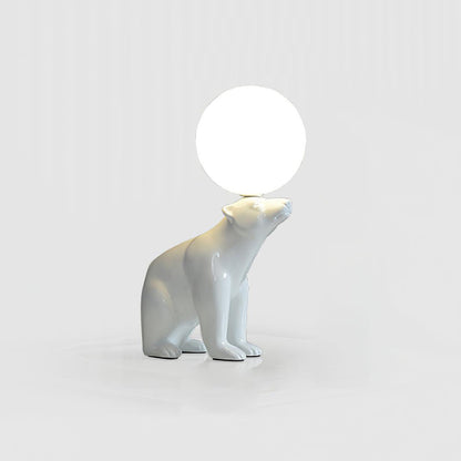 Polar Bear Table Lamp Model A: Dia 9.4″ x H 14.5″ / Dia 24cm x H 37cm / White / US plug Table lamp