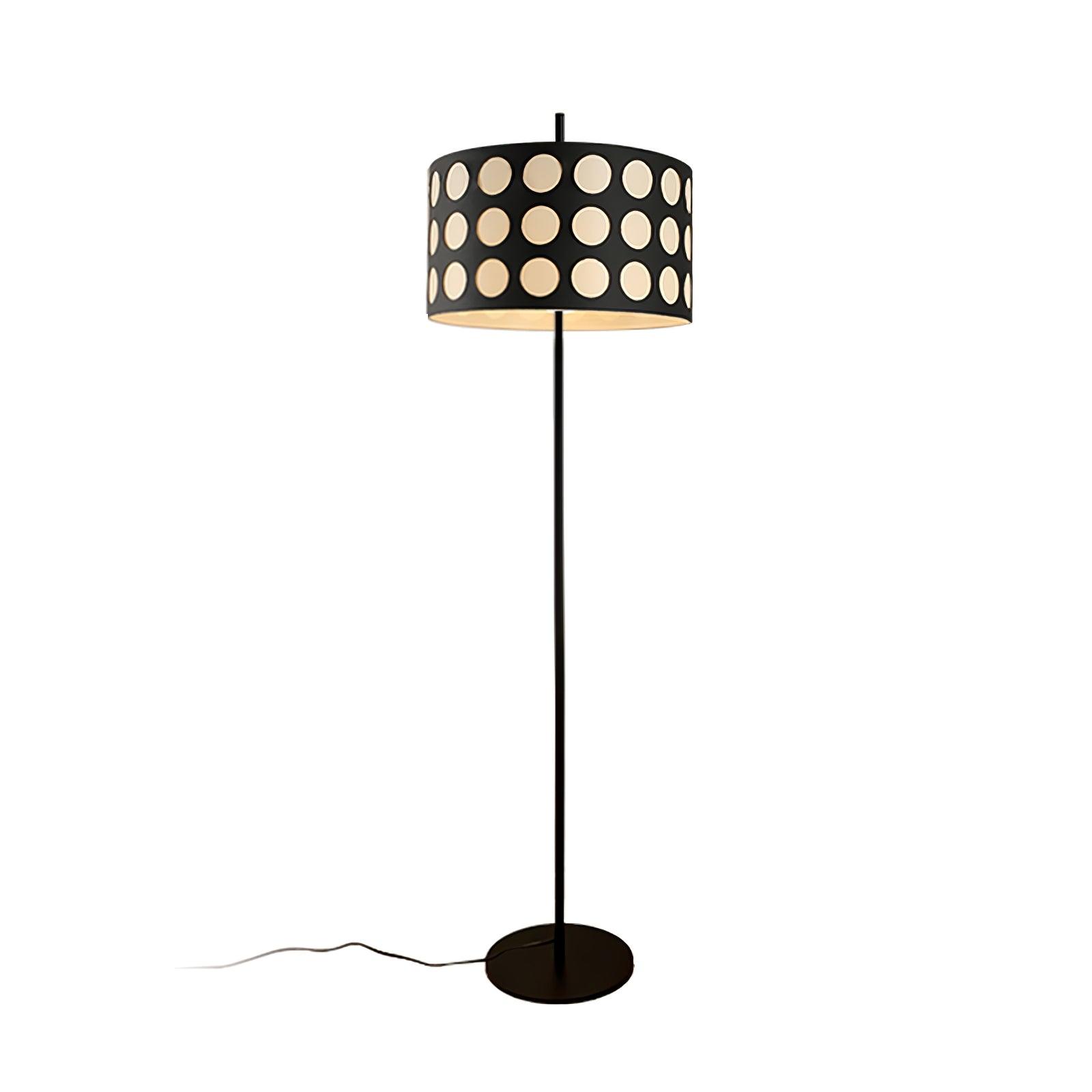 Polka Arc Fabric Floor Lamp Dia 19.7″ x H 63″ / Dia 50cm x H 160cm / Black & White / US Plug Floor lamp