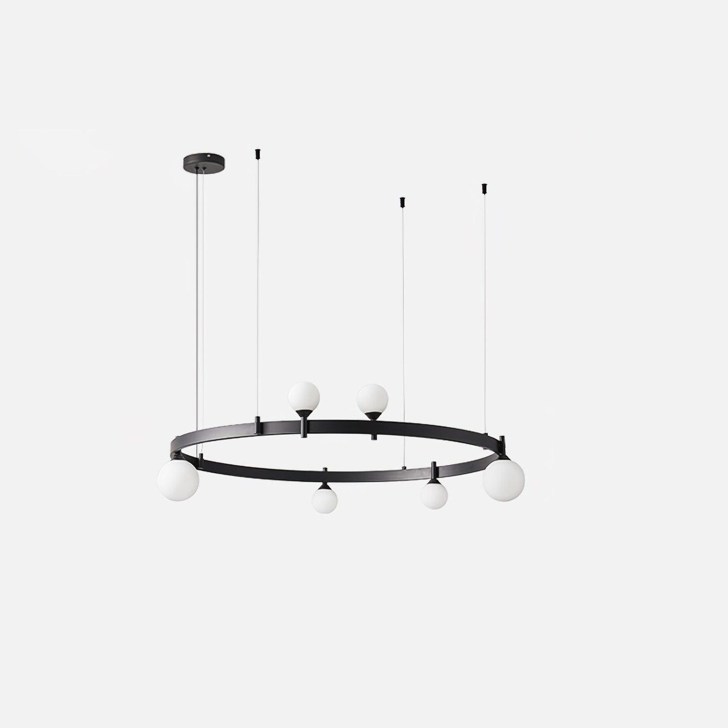 Pomi Round Chandelier Dia 32.3″ x H 9.8″ / Dia 82cm x H 25cm / Black & White Chandelier