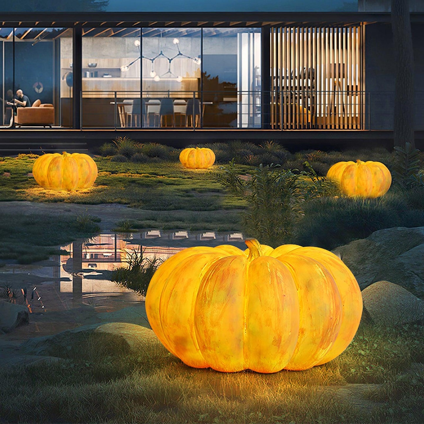Portable Pumpkin Built-in Battery Table Lamp Table lamp