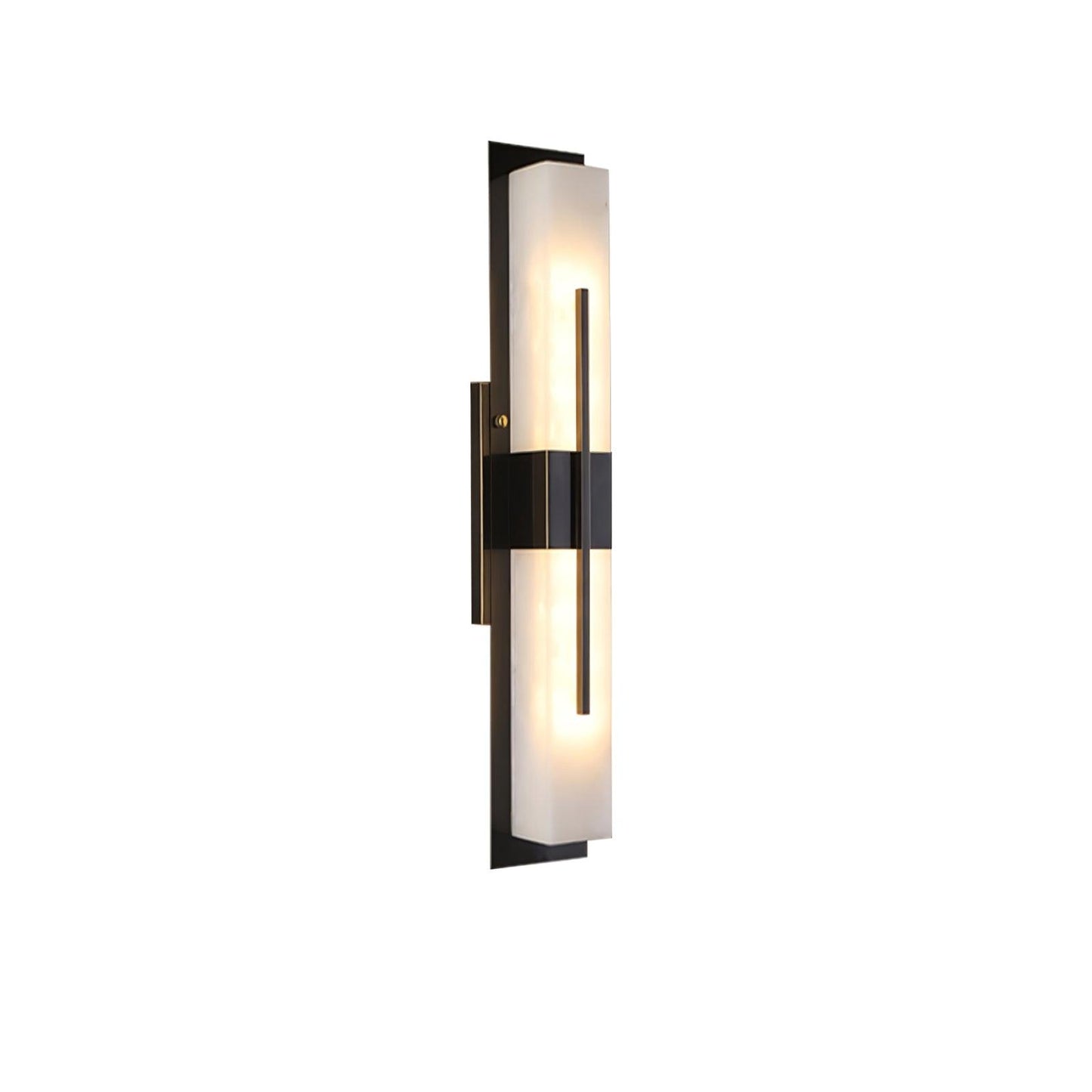 Possini Outdoor Wall Light L 3.5″ x W 5.5″ x H 27.6″ / L 9cm x W 14cm x H 70cm / Black & White / Warm Light Wall lamp