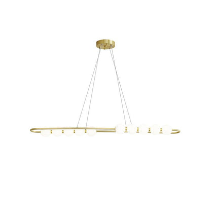 Pearl Chain Pendant Lamp Dia 47.2″ x H 5.9″ / Dia 120cm x H 15cm / Brass & White / Warm Light Pendant light