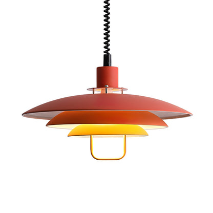 Poul Pendant Lamp Dia 19.7″ x H 12.6″ / Dia 50cm x H 32cm / Red Pendant light