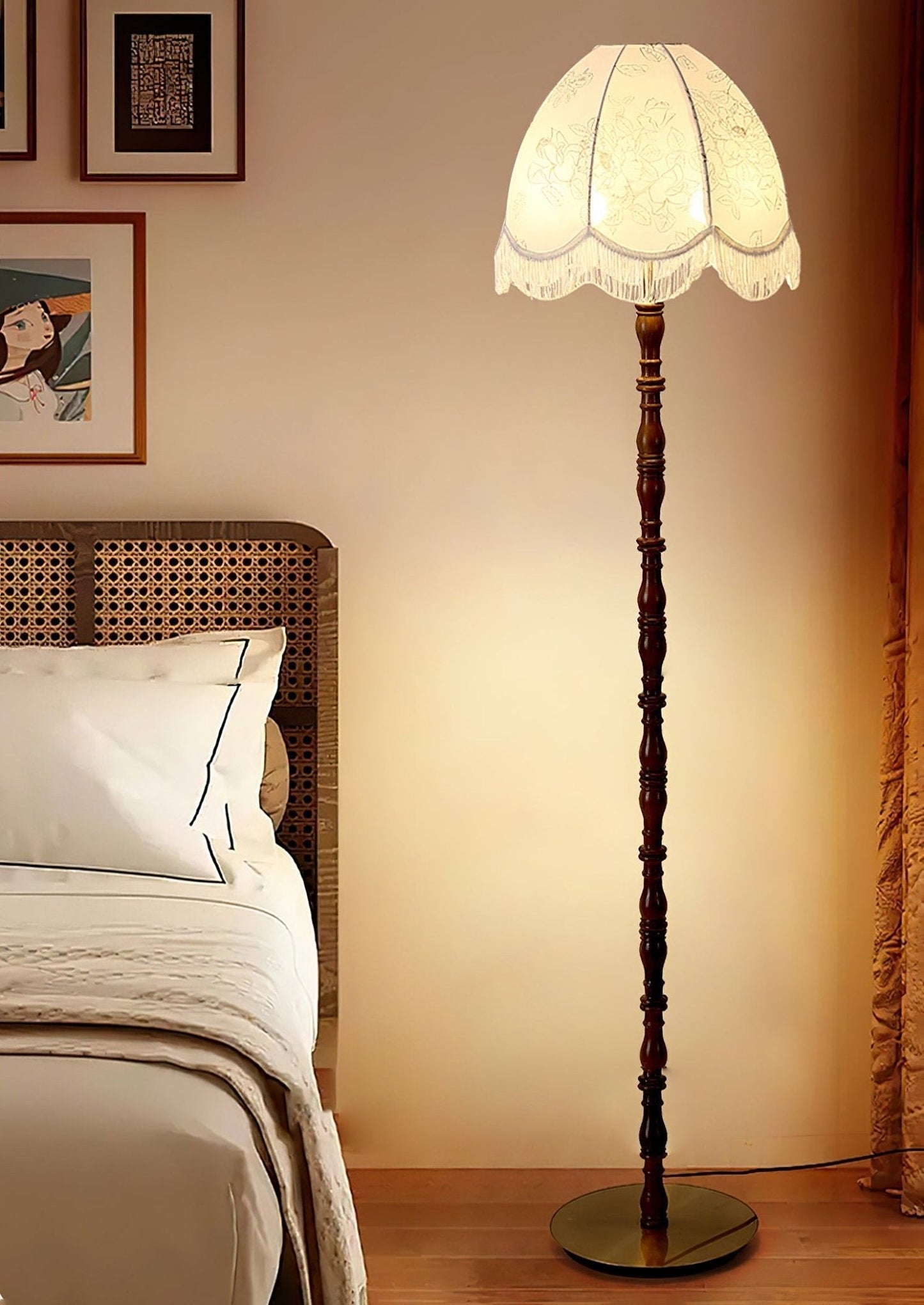 Printed Tassel Floor Lamp Floor lamp