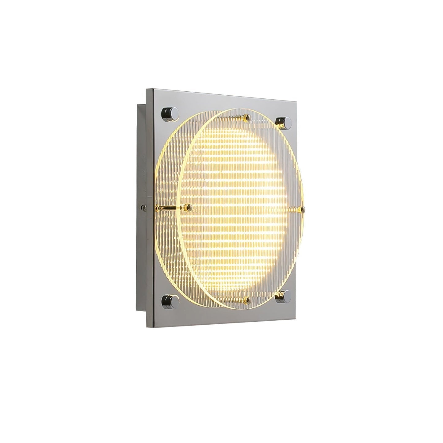 Prism Shield Wall Sconce ? 9.4″ x H 9.4″ / Chrome / Warm Light Wall lamp