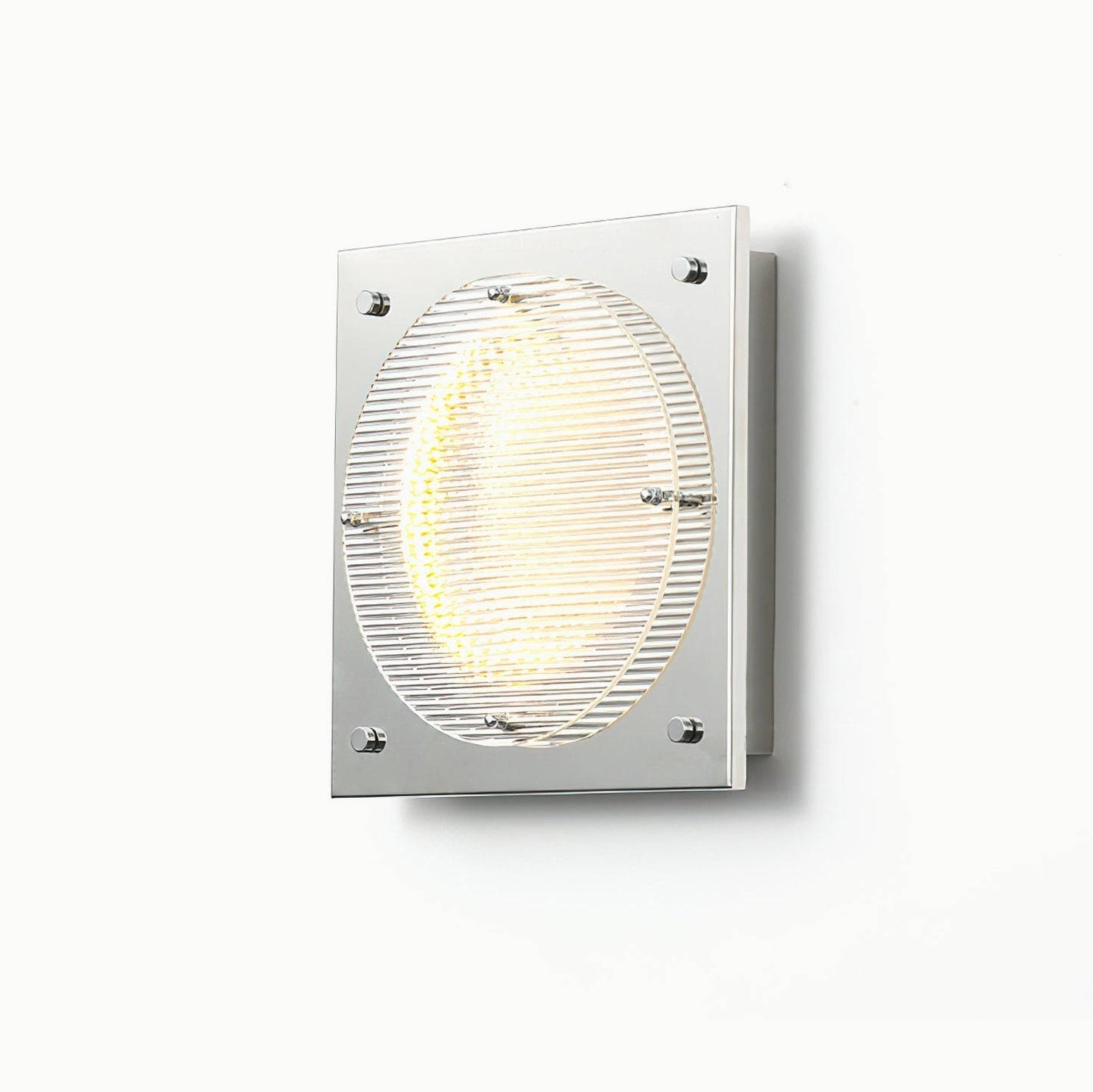 Prism Shield Wall Sconce ? 9.4″ x H 9.4″ / Chrome / Warm Light Wall lamp