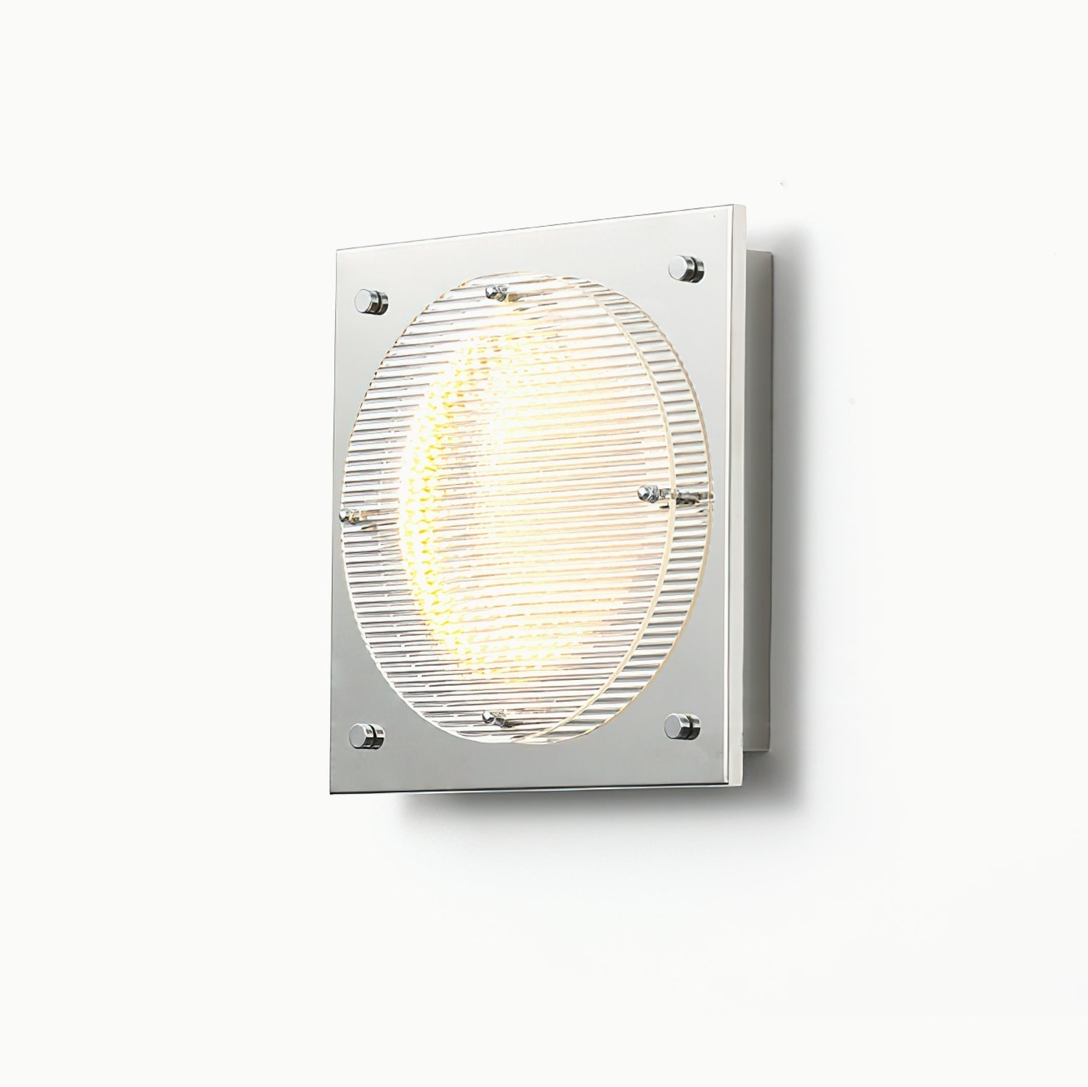 Prism Shield Wall Sconce ? 9.4″ x H 9.4″ / Chrome / Warm Light Wall lamp