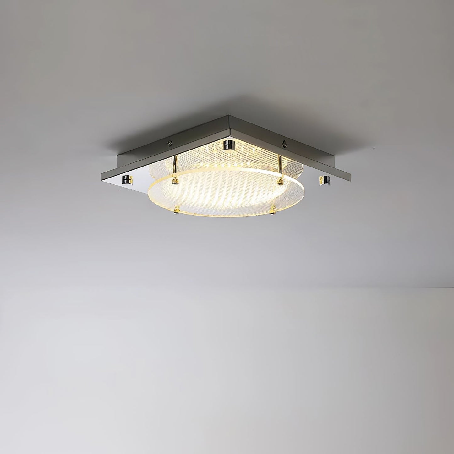 Prism Shield Wall Sconce ? 9.4″ x H 9.4″ / Chrome / Warm Light Wall lamp