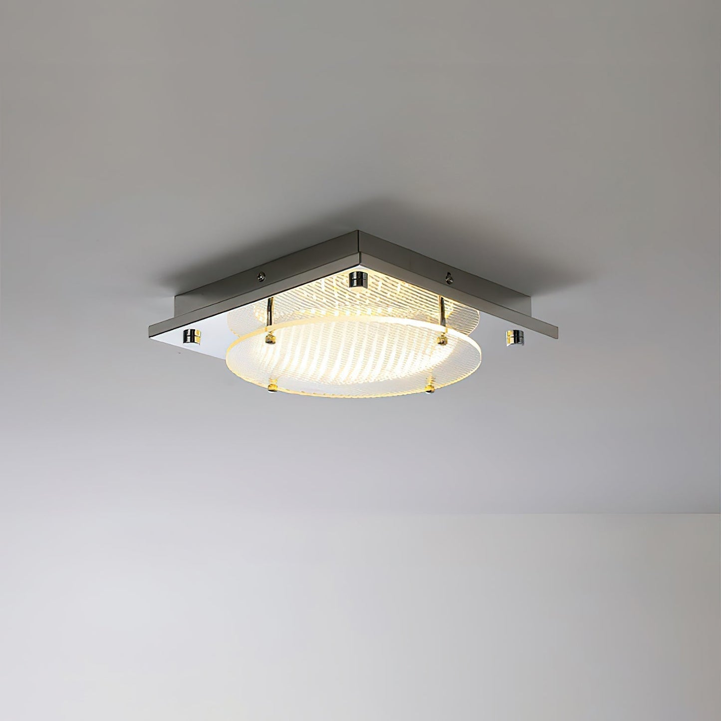 Prism Shield Wall Sconce ? 9.4″ x H 9.4″ / Chrome / Warm Light Wall lamp