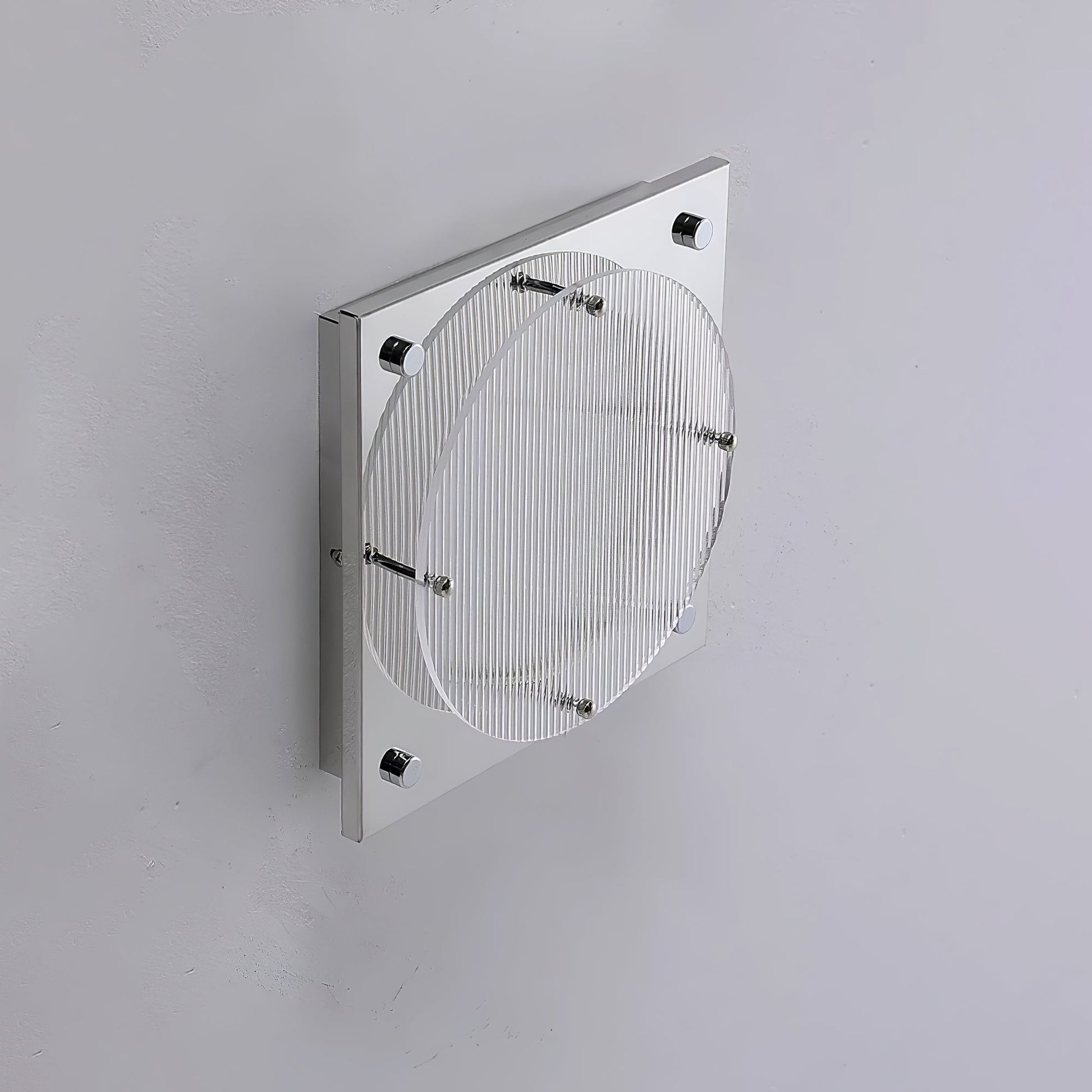 Prism Shield Wall Sconce ? 9.4″ x H 9.4″ / Chrome / Warm Light Wall lamp