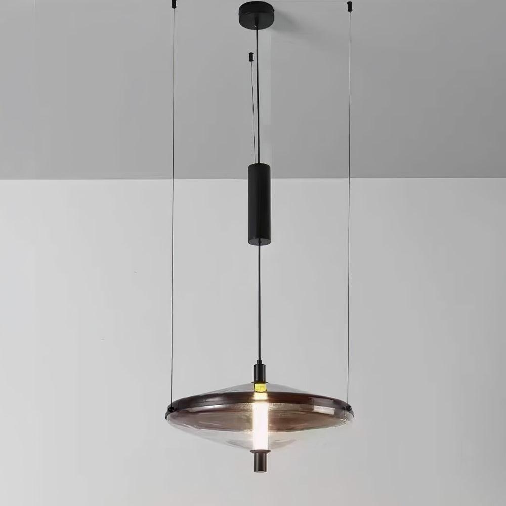 Proton Cone Pendant Lamp Dia 17.7″ x H 11.8″ / Dia 45cm x H 30cm / Smoke grey / Warm Light Pendant light