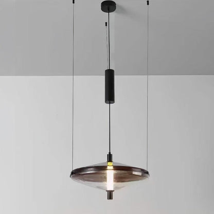 Proton Cone Pendant Lamp Dia 17.7″ x H 11.8″ / Dia 45cm x H 30cm / Smoke grey / Warm Light Pendant light