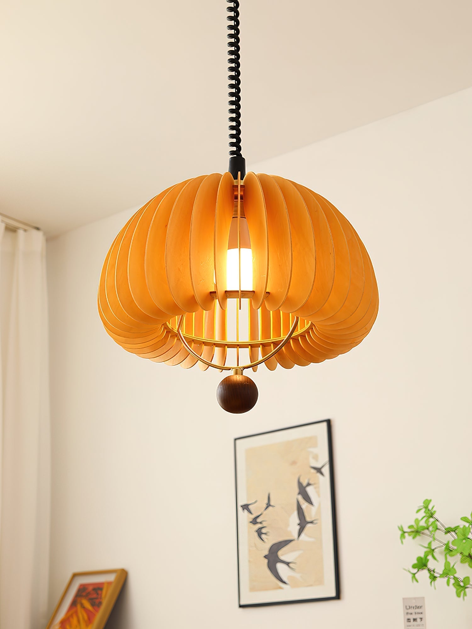 Pumpkin Adjustable Pendant Light Dia 17.7″ x H 17.7″ / Orange Pendant light