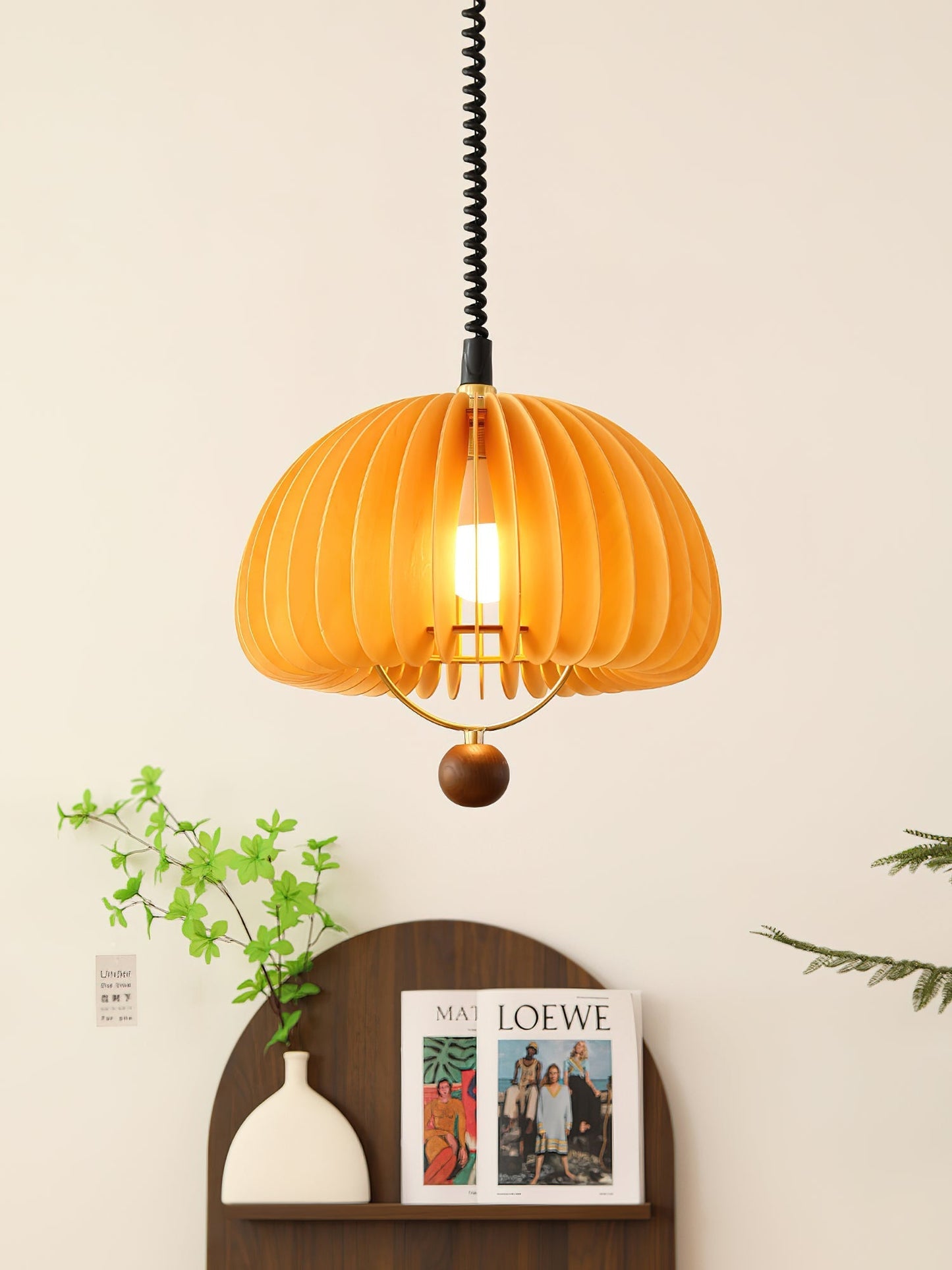 Pumpkin Adjustable Pendant Light Dia 17.7″ x H 17.7″ / Orange Pendant light