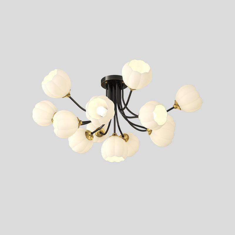 Pumpkin Brass Ceiling Lamp 13 heads ? 37.4″ x H 17.7″ / Dia 95cm x H 45cm / Black & White Ceiling lamp