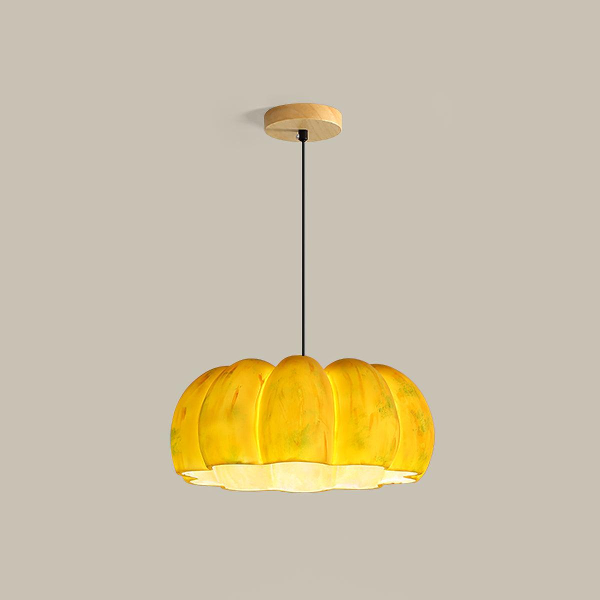 Pumpkin Pendant Light Dia 13.8″ x H 7.1″ / Dia 35cm x H 18cm / Yellow Pendant light