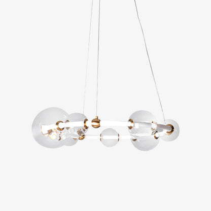 Puppet Chandelier Dia 26″ x H 59″ / Dia 66cm x H 150cm / Gold + Clear / Warm Light Chandelier