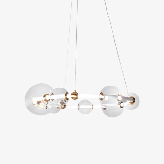 Puppet Chandelier Dia 26″ x H 59″ / Dia 66cm x H 150cm / Gold + Clear / Warm Light Chandelier