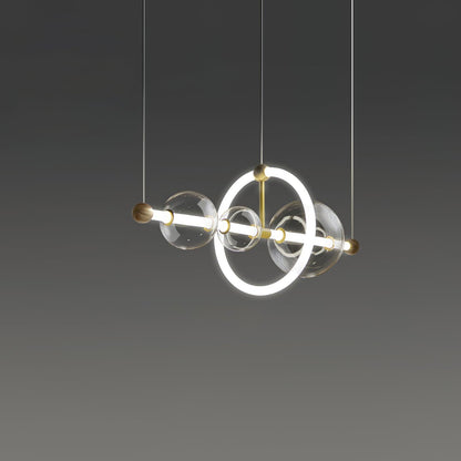 Puppet Pendant Light L 50cm x W 30cm x H 30cm / L 19.7″ x W 11.8″ x H 11.8″ / Gold + Clear / Warm Light Pendant light
