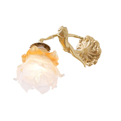 Flying Angel Wall Light Model B Dia 11.8″ x H 6.7″ (Left hand holding lamp) / Copper