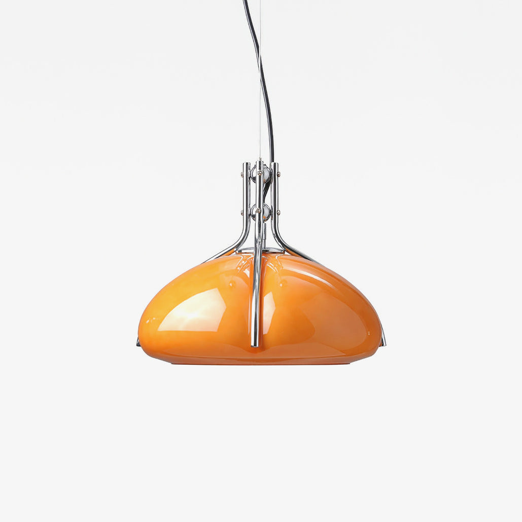 Quadrifoglio Pendant Light Dia 11.8″ x H 11.8″ / 30cm x H 30cm / Chrome & Orange Pendant light