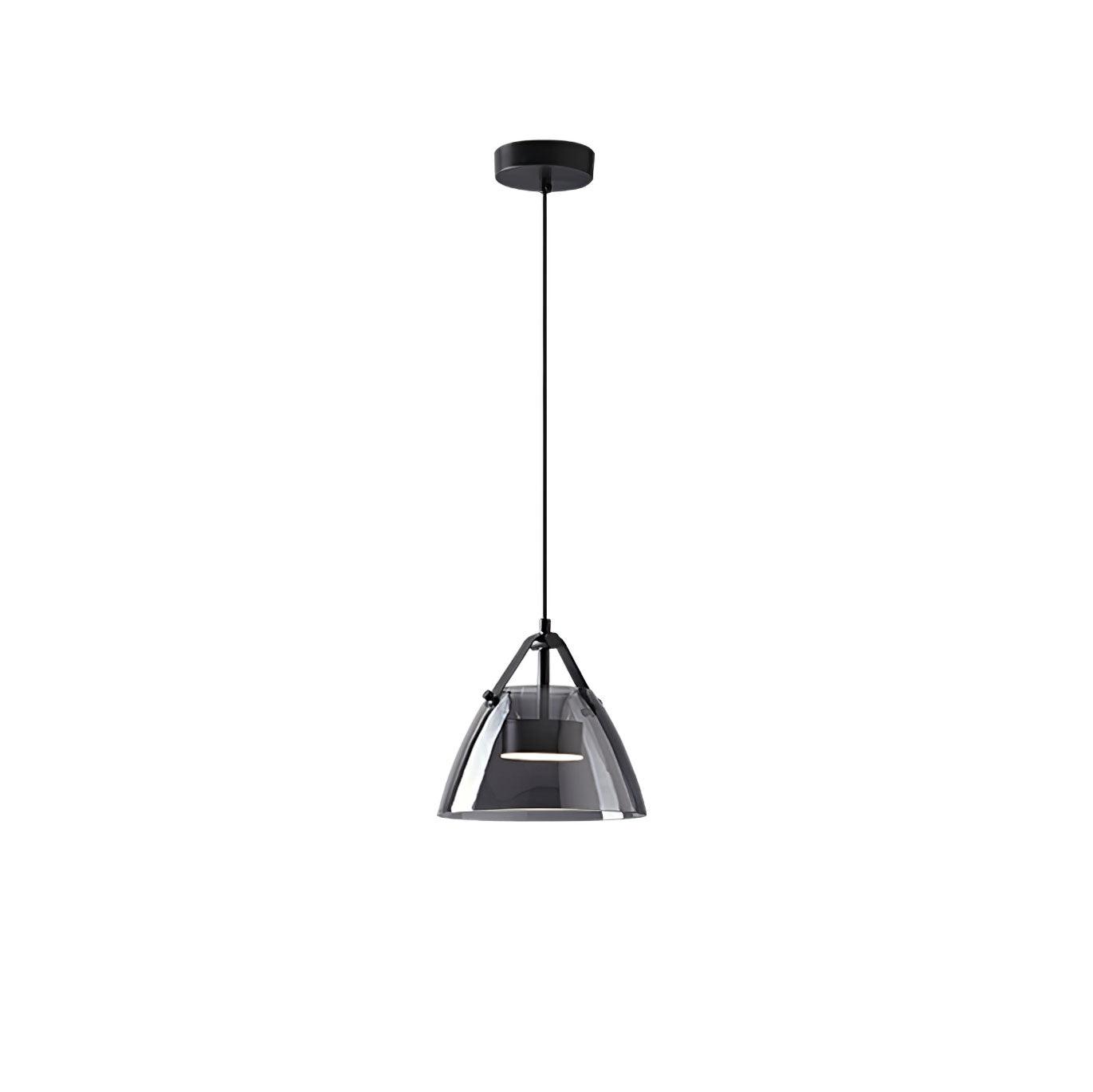 Quartet of Light Glass Pendant Series Model B Dia 7.9″ x H 7.9″ / Dia 20cm x H 20cm / Three-Color Changing Light / Black