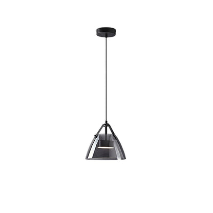 Quartet of Light Glass Pendant Series Model B Dia 7.9″ x H 7.9″ / Dia 20cm x H 20cm / Three-Color Changing Light / Black