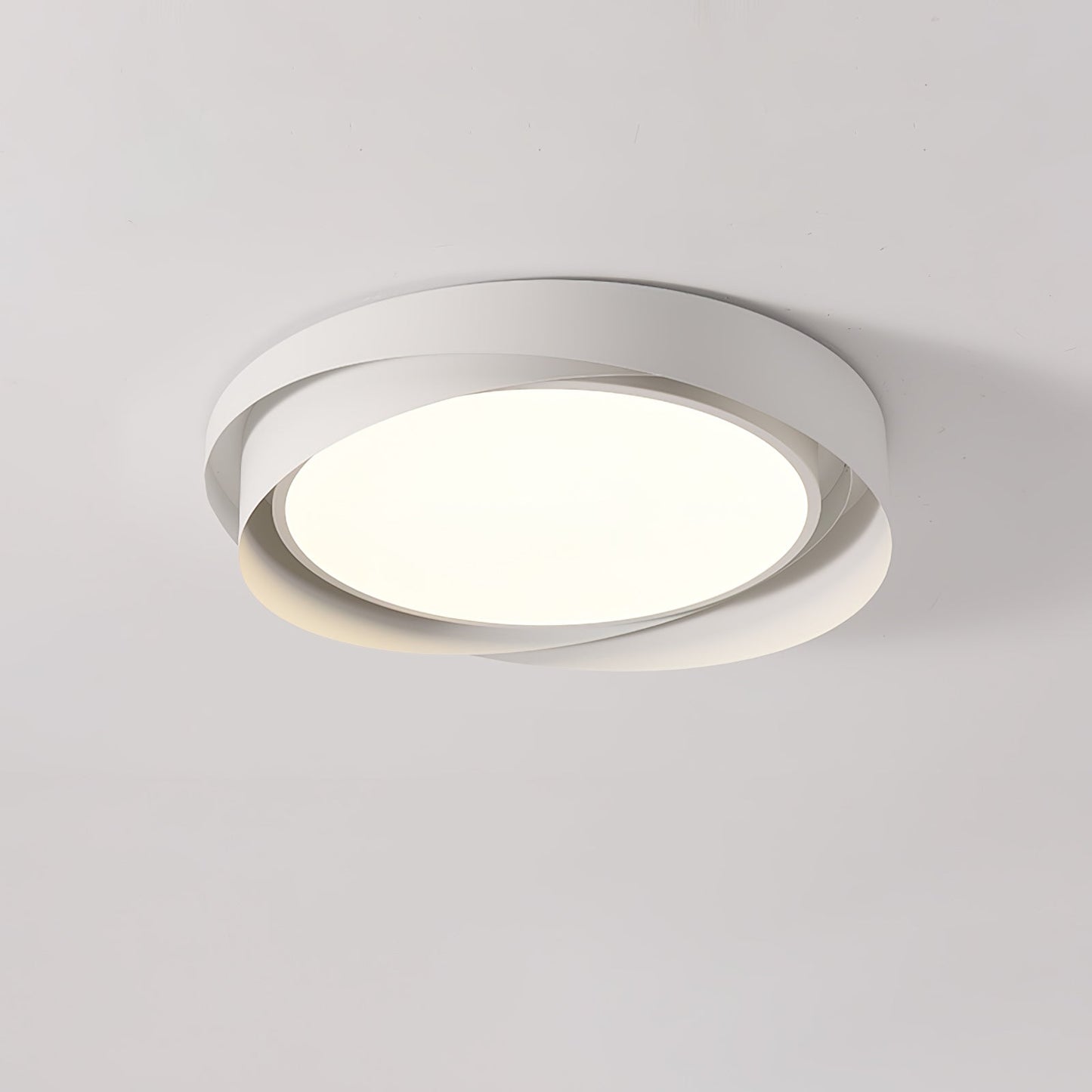 Quinn Ceiling Light Dia 15.7″ x H 3.5″ / Dia 40cm x H 9cm (Power: ~24W) / White & White / Warm Light Ceiling lamp