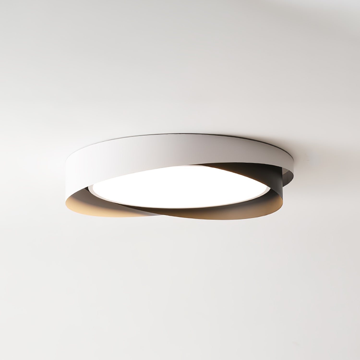 Quinn Ceiling Light Dia 15.7″ x H 3.5″ / Dia 40cm x H 9cm (Power: ~24W) / Black & White / Warm Light Ceiling lamp