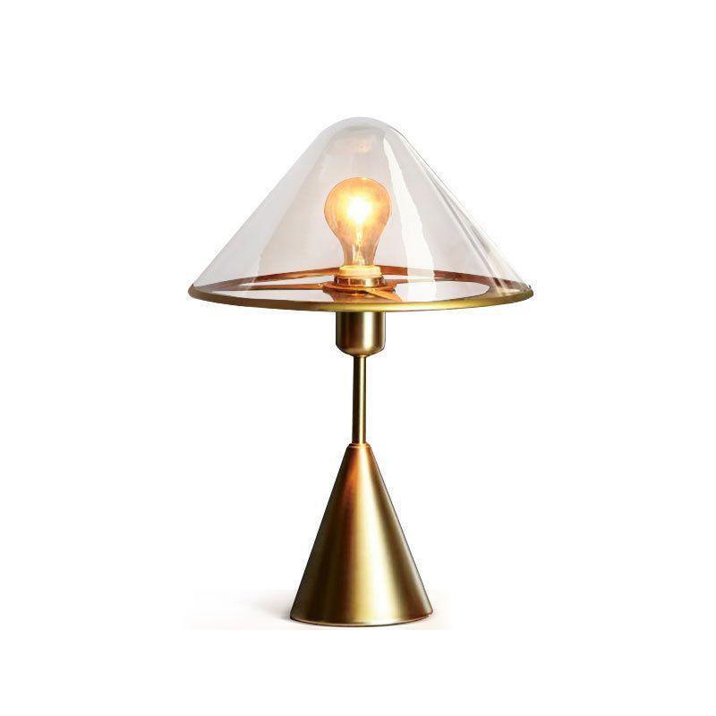 Mushroom Table Lamp Dia 11.8″ x H 17″ / Dia 30cm x H 43cm / Gold + Clear / US Plug Table lamp
