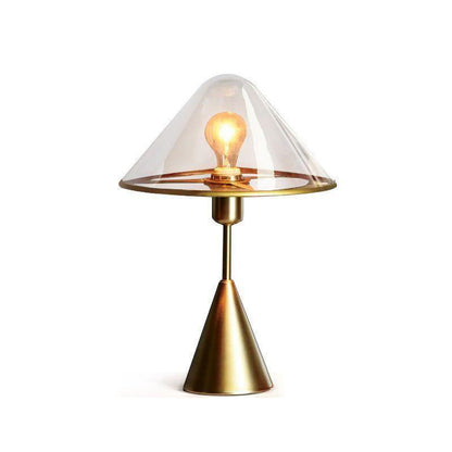 Mushroom Table Lamp Dia 11.8″ x H 17″ / Dia 30cm x H 43cm / Gold + Clear / US Plug Table lamp