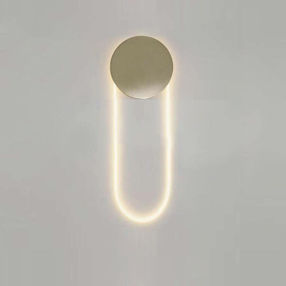 RA Wall Lamp ? 9.8″ x H 22″ / Dia 25cm x H 56cm / Gold & White / Warm Light Wall lamp
