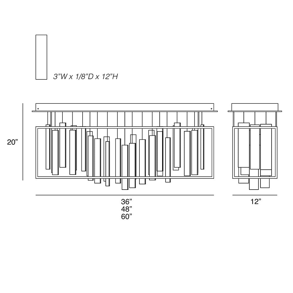 Movimento Rectangular Chandelier