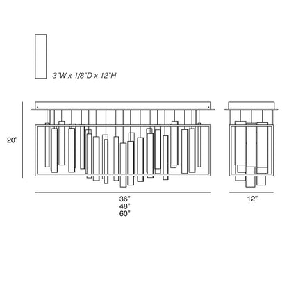Movimento Rectangular Chandelier