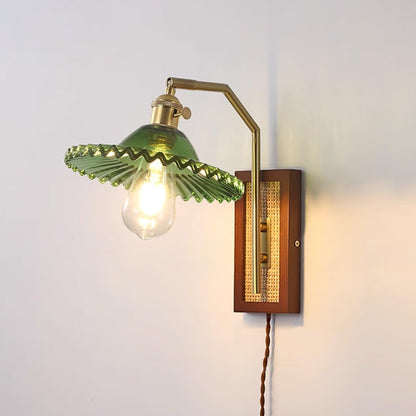 Rafi Wall Lamp Model B Dia 8.2″ x H 13.7″/ Dia 21cm x H 35cm / Brass / US Plug Wall lamp