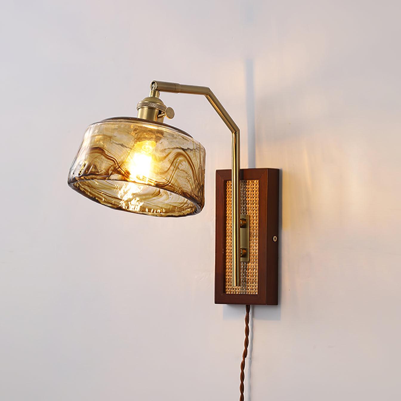 Rafi Wall Lamp Model A Dia 5.5″ x H 13.7″/ Dia 14cm x H 35cm / Brass / US Plug Wall lamp