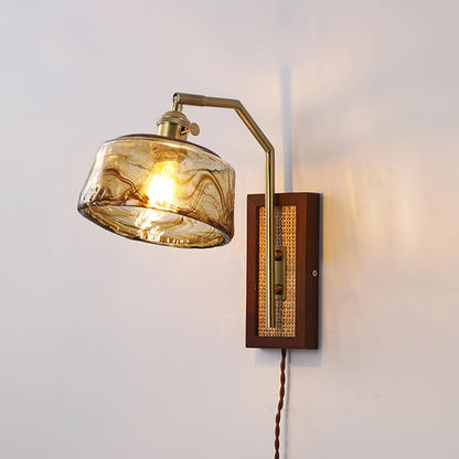 Rafi Wall Lamp Model A Dia 5.5″ x H 13.7″/ Dia 14cm x H 35cm / Brass / US Plug Wall lamp