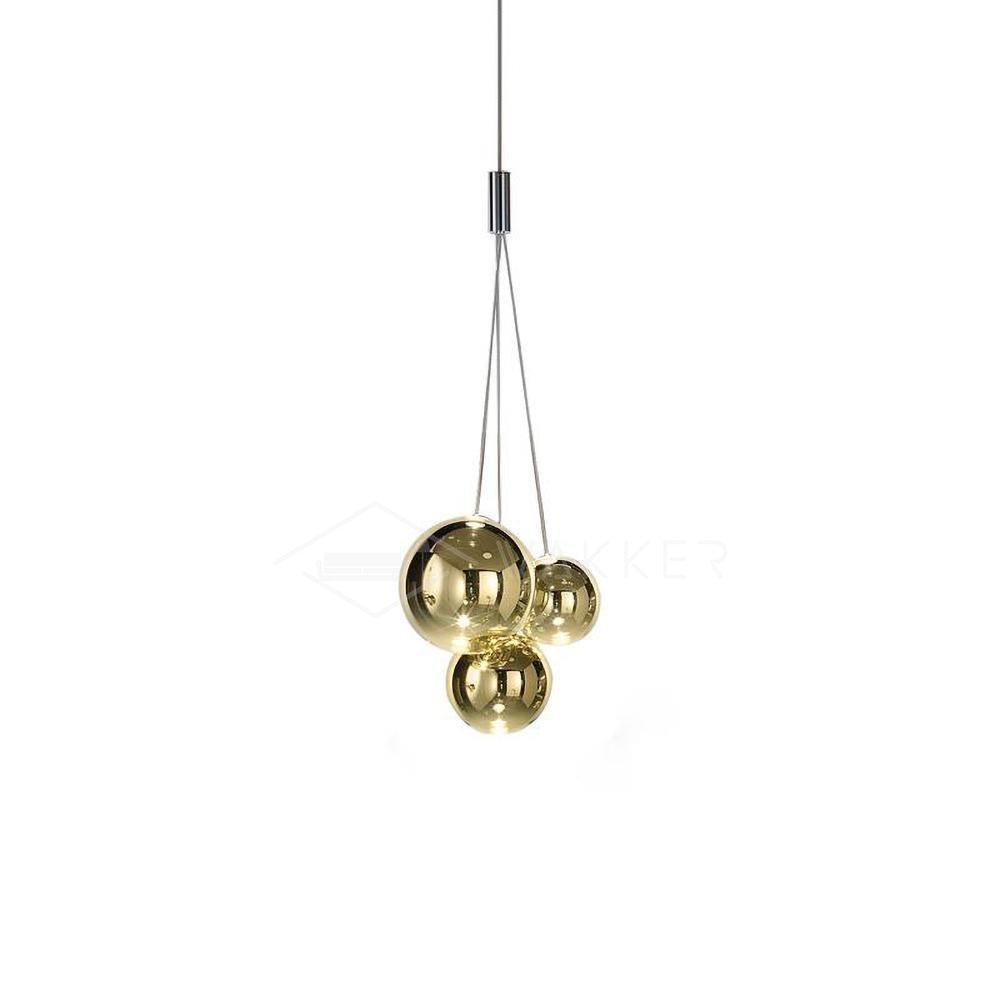 Random Pendant Light Dia 11.4″ x W 10.2″ x H 59″ / Dia 29cm x W 26cm x H 150cm / Gold Pendant light