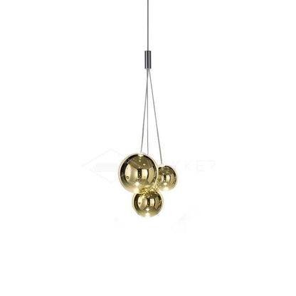 Random Pendant Light Dia 11.4″ x W 10.2″ x H 59″ / Dia 29cm x W 26cm x H 150cm / Gold Pendant light