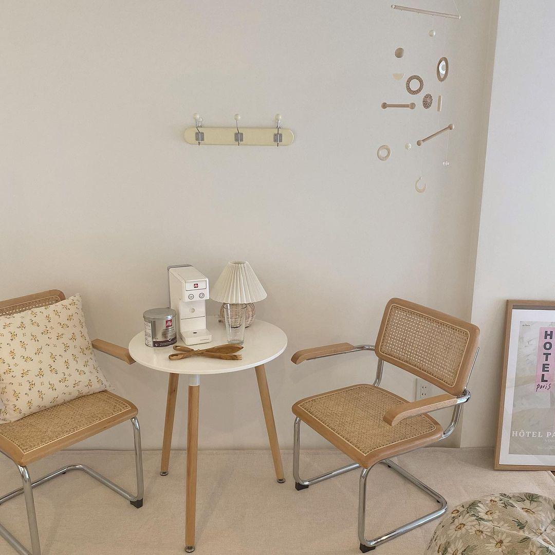 Rattan Pleated Table lamp Dia 9.4″ x H 11″ / Dia 24cm x H 28cm / White & Nature rattan / USB Plug 灯具
