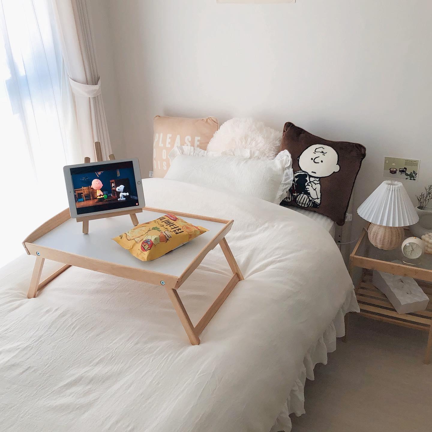 Rattan Pleated Table lamp Dia 9.4″ x H 11″ / Dia 24cm x H 28cm / White & Nature rattan / USB Plug 灯具