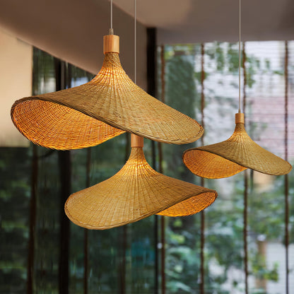 Rattan Weave Hat Pendant Light pendant Lamp