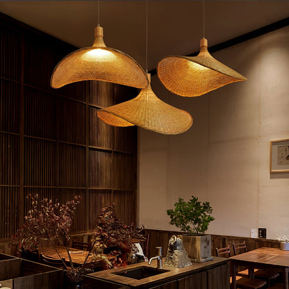 Rattan Weave Hat Pendant Light pendant Lamp