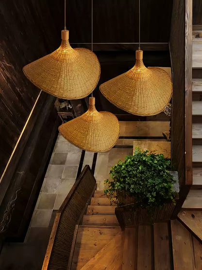 Rattan Weave Hat Pendant Light pendant Lamp